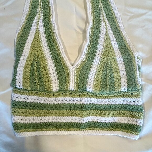 Hollister Crochet Halter Top Size Small Boho Retro - Picture 5 of 10